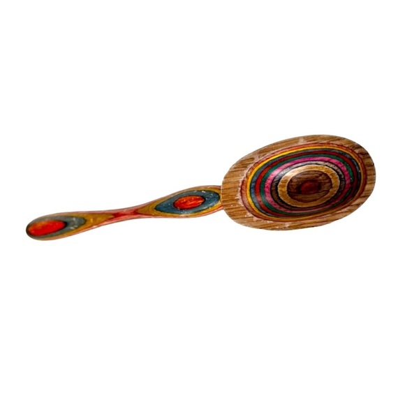 Mr. Dudley Other - Mr. Dudley Rainbow Wooden Serving Spoon Aged Kitchenware